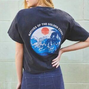 Brandy melville J Galt Waves of the Golden Coast t shirt navy